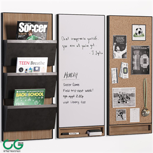 Pottery Barn Trenton Corkboard, Whiteboard & File Organizer for Teenagers and Kids